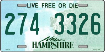 NH license plate 2743326