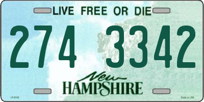 NH license plate 2743342