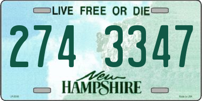 NH license plate 2743347