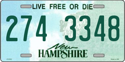 NH license plate 2743348