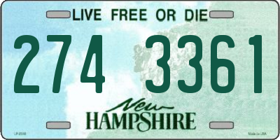 NH license plate 2743361