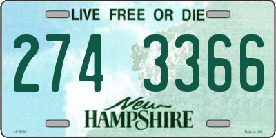 NH license plate 2743366