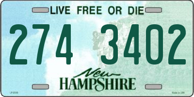 NH license plate 2743402