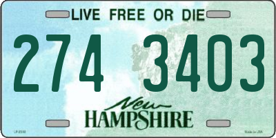 NH license plate 2743403
