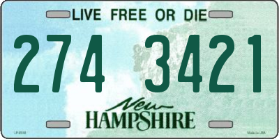 NH license plate 2743421