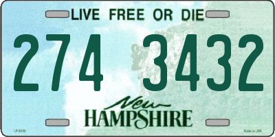 NH license plate 2743432