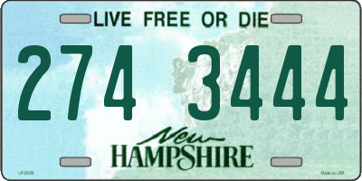 NH license plate 2743444