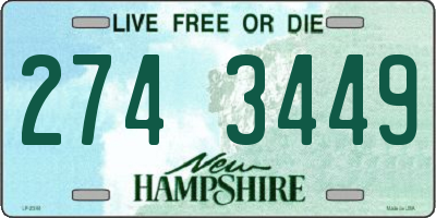 NH license plate 2743449