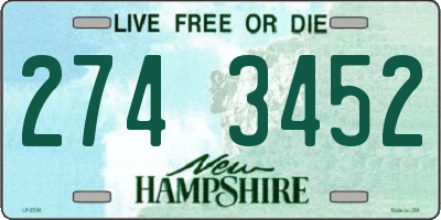 NH license plate 2743452