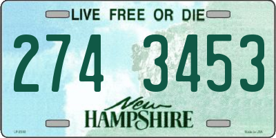 NH license plate 2743453