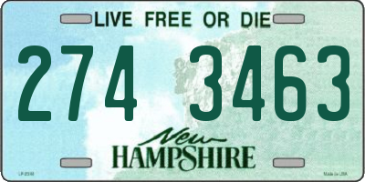 NH license plate 2743463
