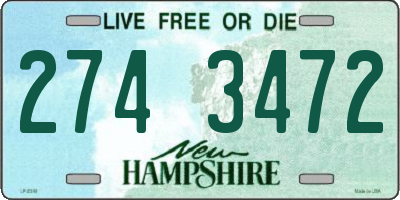 NH license plate 2743472