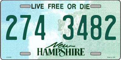 NH license plate 2743482