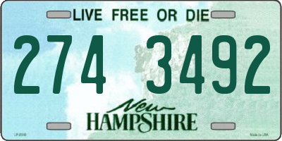 NH license plate 2743492