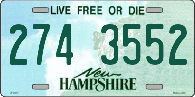 NH license plate 2743552