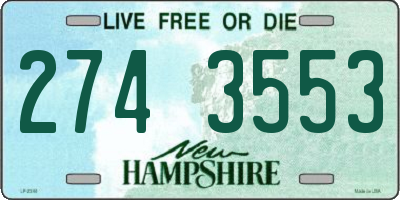 NH license plate 2743553