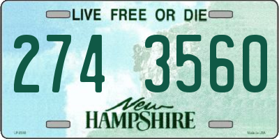 NH license plate 2743560