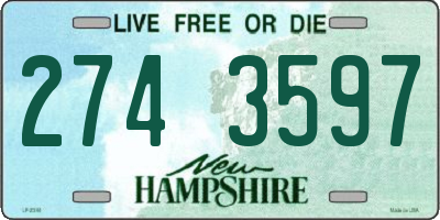 NH license plate 2743597