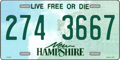 NH license plate 2743667
