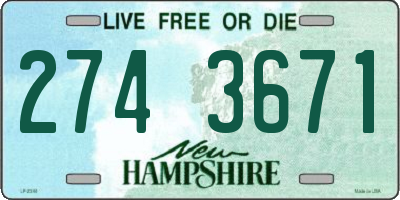 NH license plate 2743671