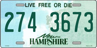 NH license plate 2743673