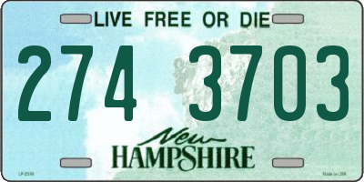 NH license plate 2743703