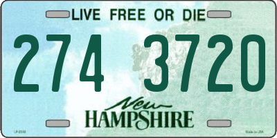 NH license plate 2743720