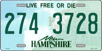 NH license plate 2743728