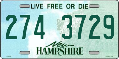 NH license plate 2743729