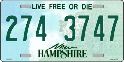 NH license plate 2743747