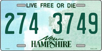 NH license plate 2743749