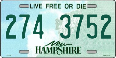 NH license plate 2743752