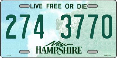 NH license plate 2743770