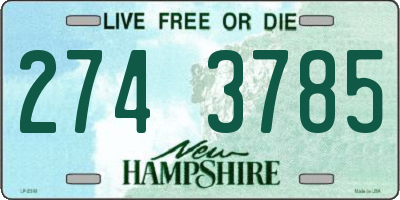 NH license plate 2743785