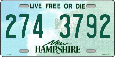 NH license plate 2743792