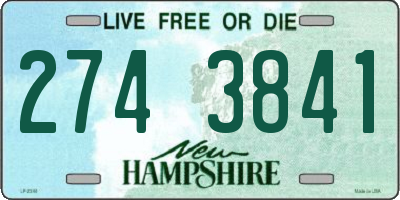 NH license plate 2743841
