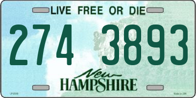 NH license plate 2743893