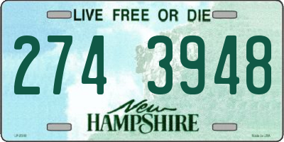 NH license plate 2743948