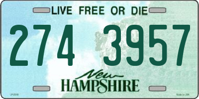 NH license plate 2743957