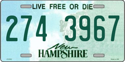 NH license plate 2743967