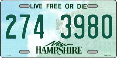NH license plate 2743980