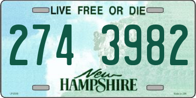 NH license plate 2743982