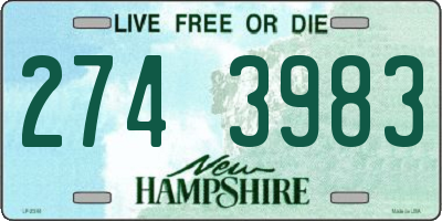 NH license plate 2743983