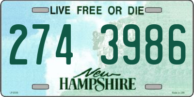 NH license plate 2743986