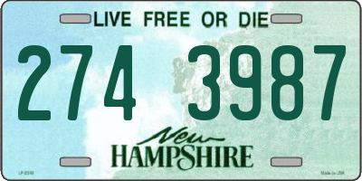 NH license plate 2743987