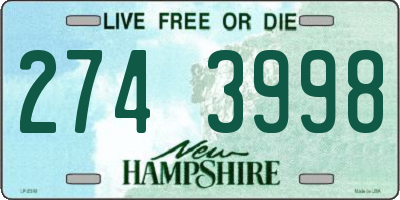 NH license plate 2743998