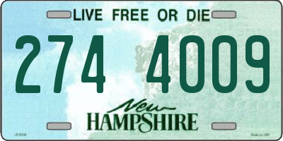 NH license plate 2744009
