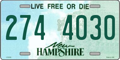 NH license plate 2744030