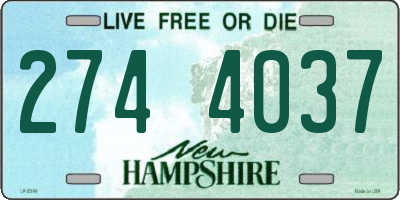 NH license plate 2744037