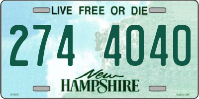 NH license plate 2744040